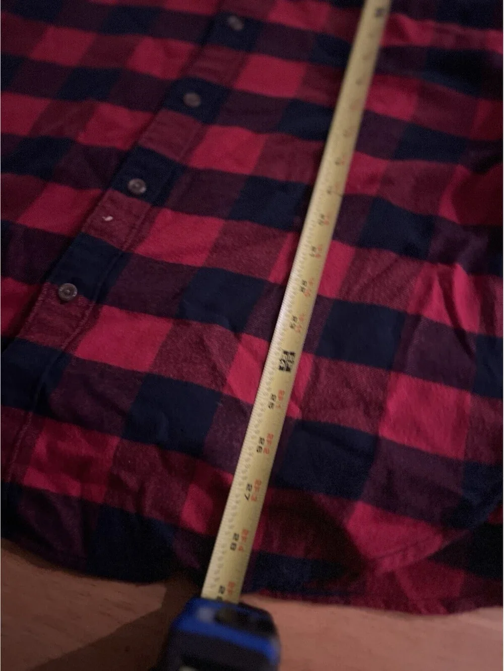 J. CREW Slim Mens Size L  Long Sleeve Flannel Buffalo Plaid Shirt Red/Blue Check
